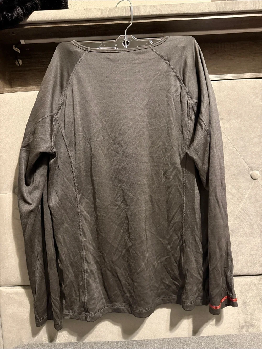 The North Face Men's Long-Sleeve Crewneck Shirt - Charcoal Gray